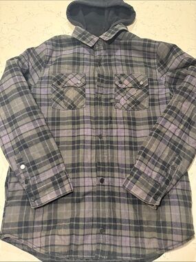 Volcom hooded flannel jacket